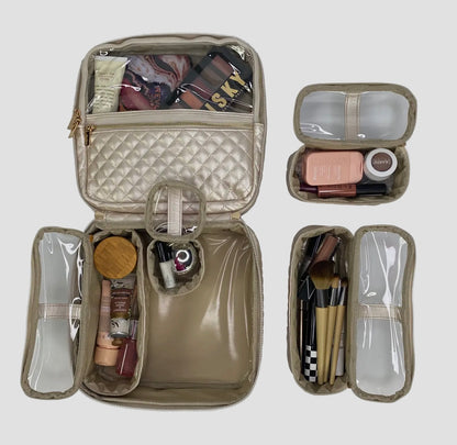 PurseN Mini Diva Makeup Case - Pearl Quilted