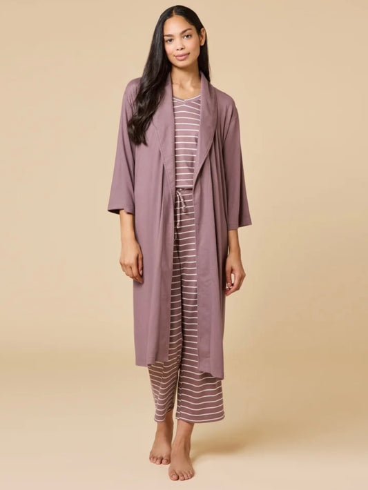 Softies Dream Shawl Collar Robe - Driftwood
