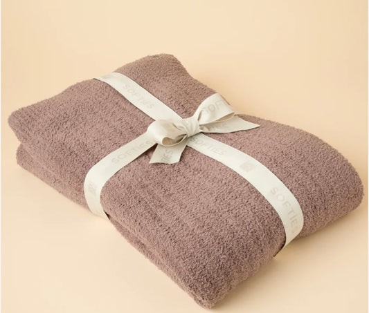 Softies 50" x 70" Solid Marshmallow Rib Blanket - Driftwood