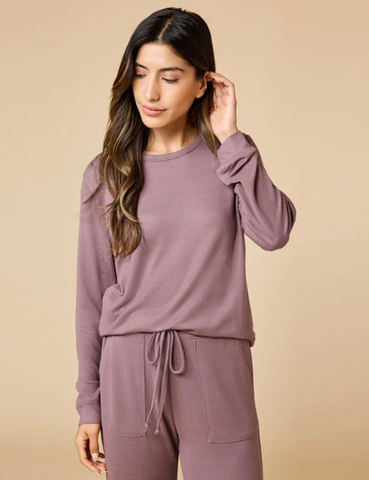 Softies Dream Jersey Crew Neck Lounge Set - Driftwood