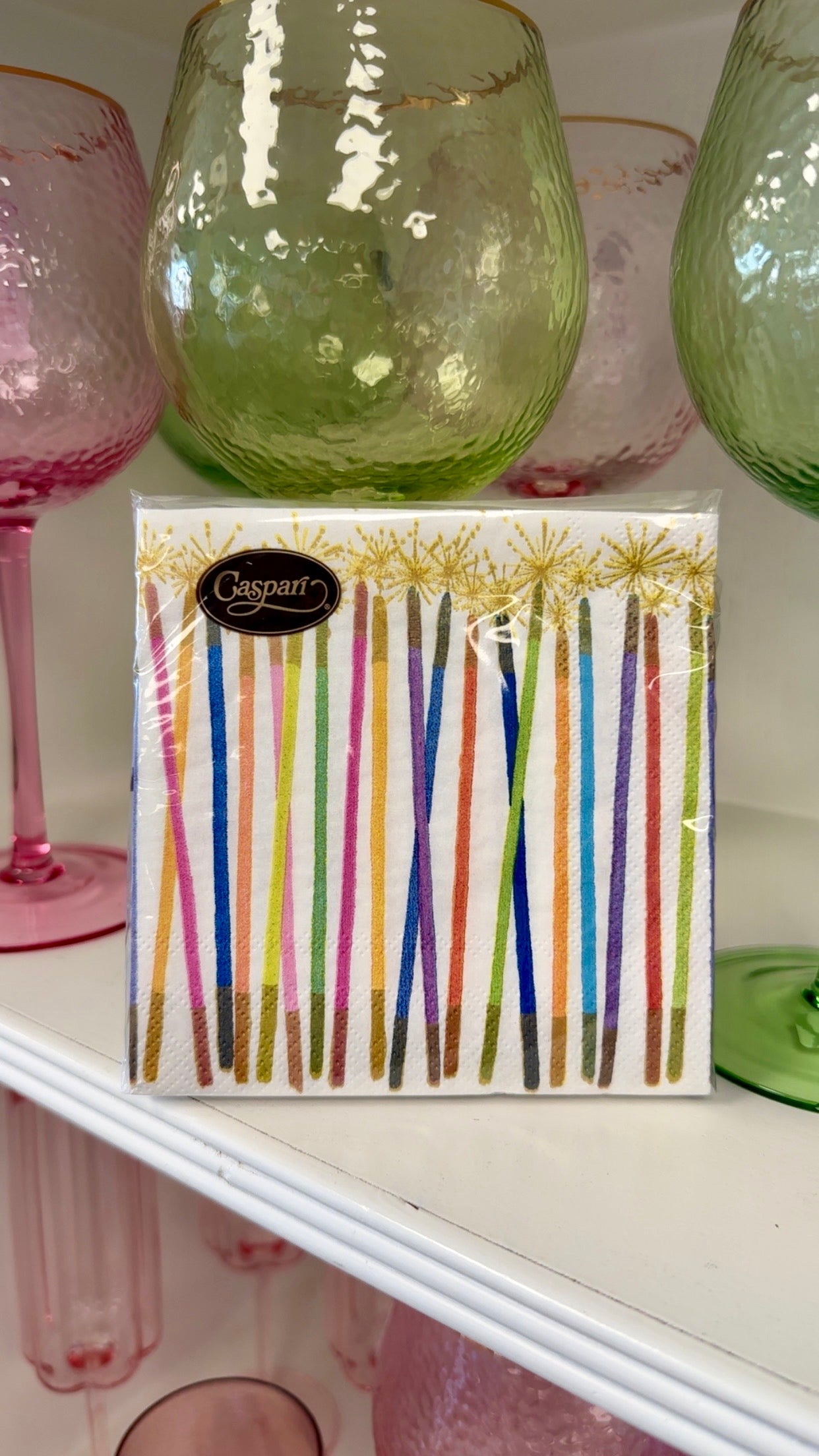 Caspari Cocktail Napkins - Candles